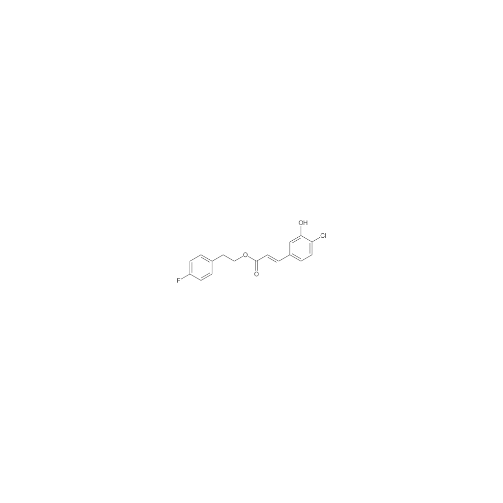 (E)-4-氟苯乙酯 3-(4-氯-3-羟苯基)丙烯酸酯