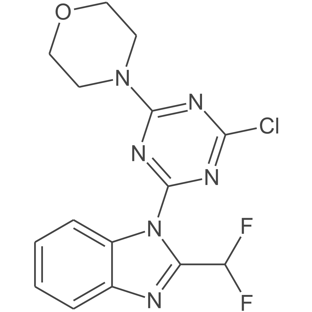 4-(4-氯-6-(2-(二氟甲基)-1H-苯并[d]咪唑-1-基)-1,3,5-三嗪-2-基)吗啉