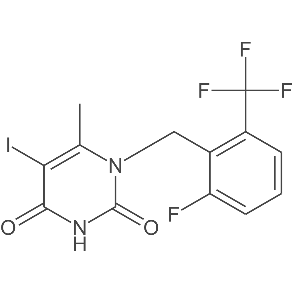 1-[2-氟-6-(三氟甲基)苄基]-5-碘-6-甲基嘧啶-2,4(1H,3H)-二酮