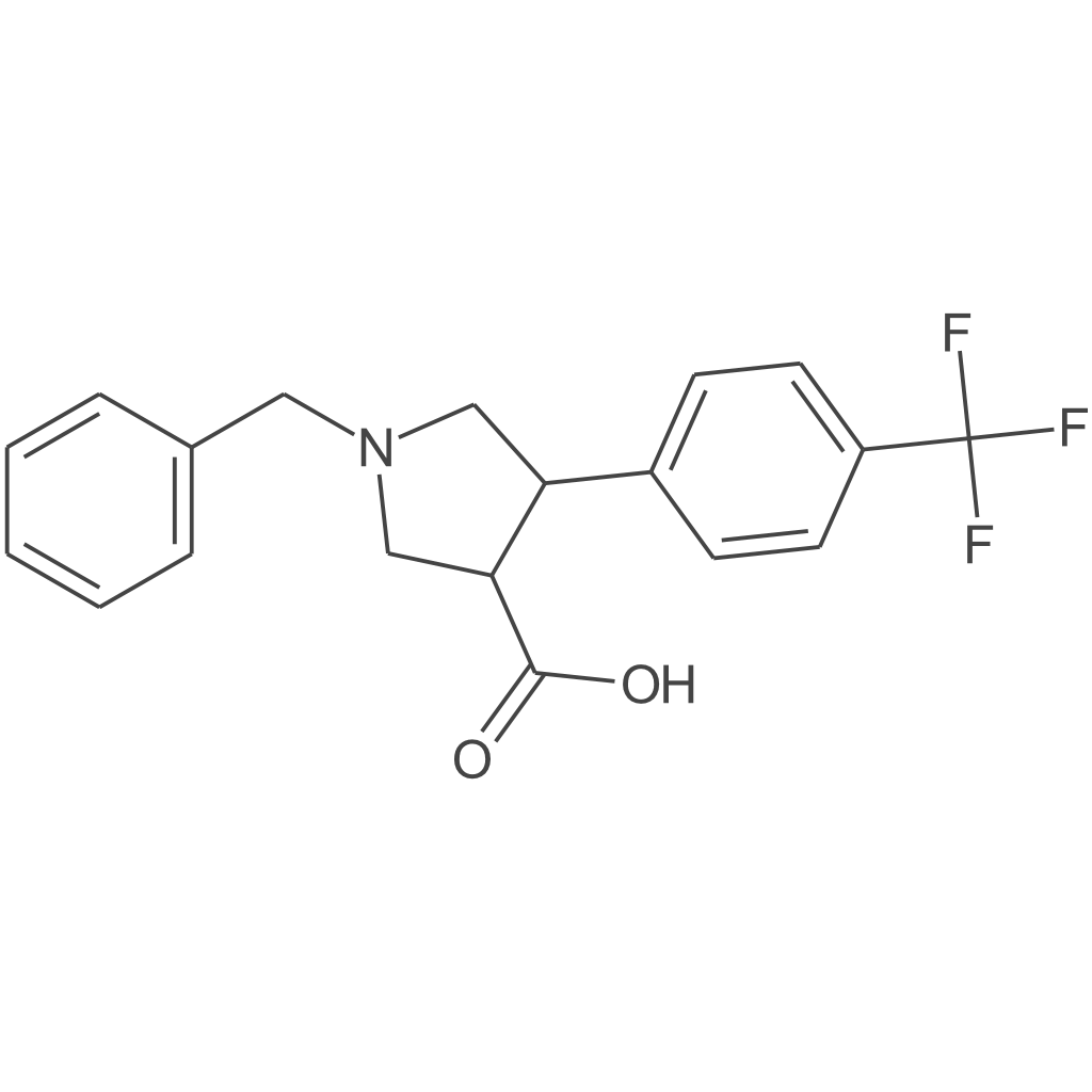 rel-(3S,4R)-1-苄基-4-(4-(三氟甲基)苯基)吡咯烷-3-羧酸
