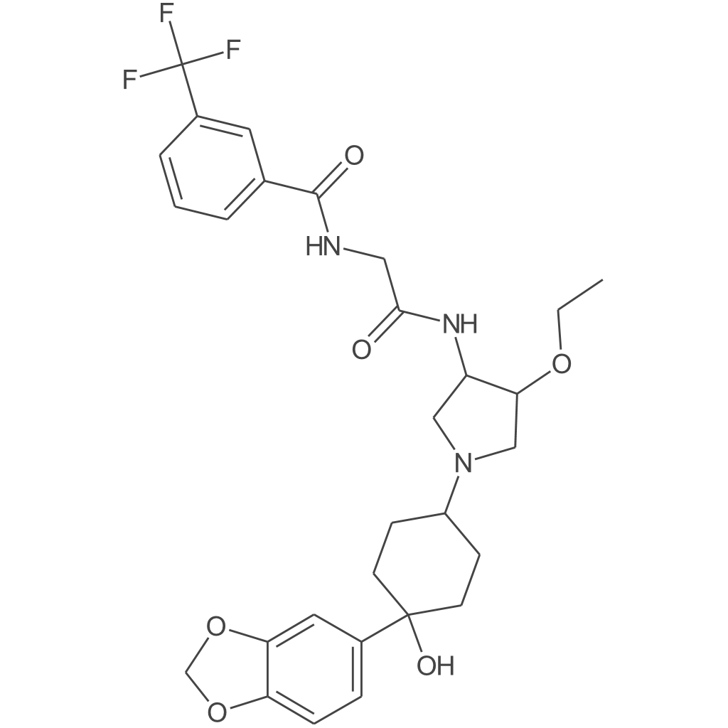 rel-N-[2-[[(3R,4R)-1-[顺式-4-(1,3-苯并二氧戊环-5-基)-4-羟基环己基]-4-乙氧基-3-吡咯烷基]氨基]-2-氧代乙基]-3-(三氟甲基)苯甲酰胺