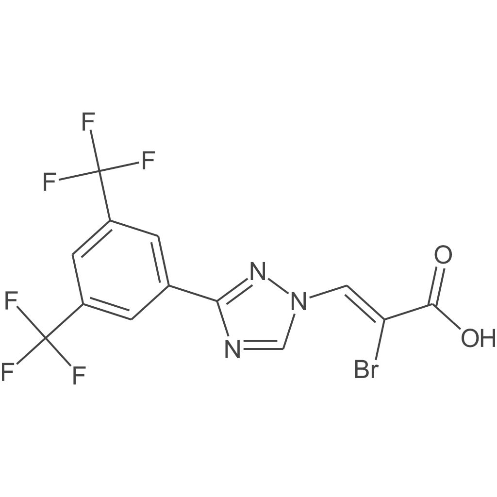 (Z)-3-(3-(3,5-双(三氟甲基)苯基)-1H-1,2,4-三唑-1-基)-2-溴丙烯酸