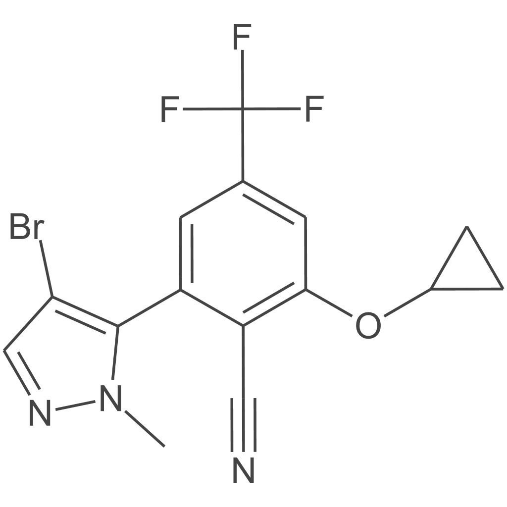 2-(4-溴-1-甲基-1H-吡唑-5-基)-6-环丙氧基-4-(三氟甲基)苄腈