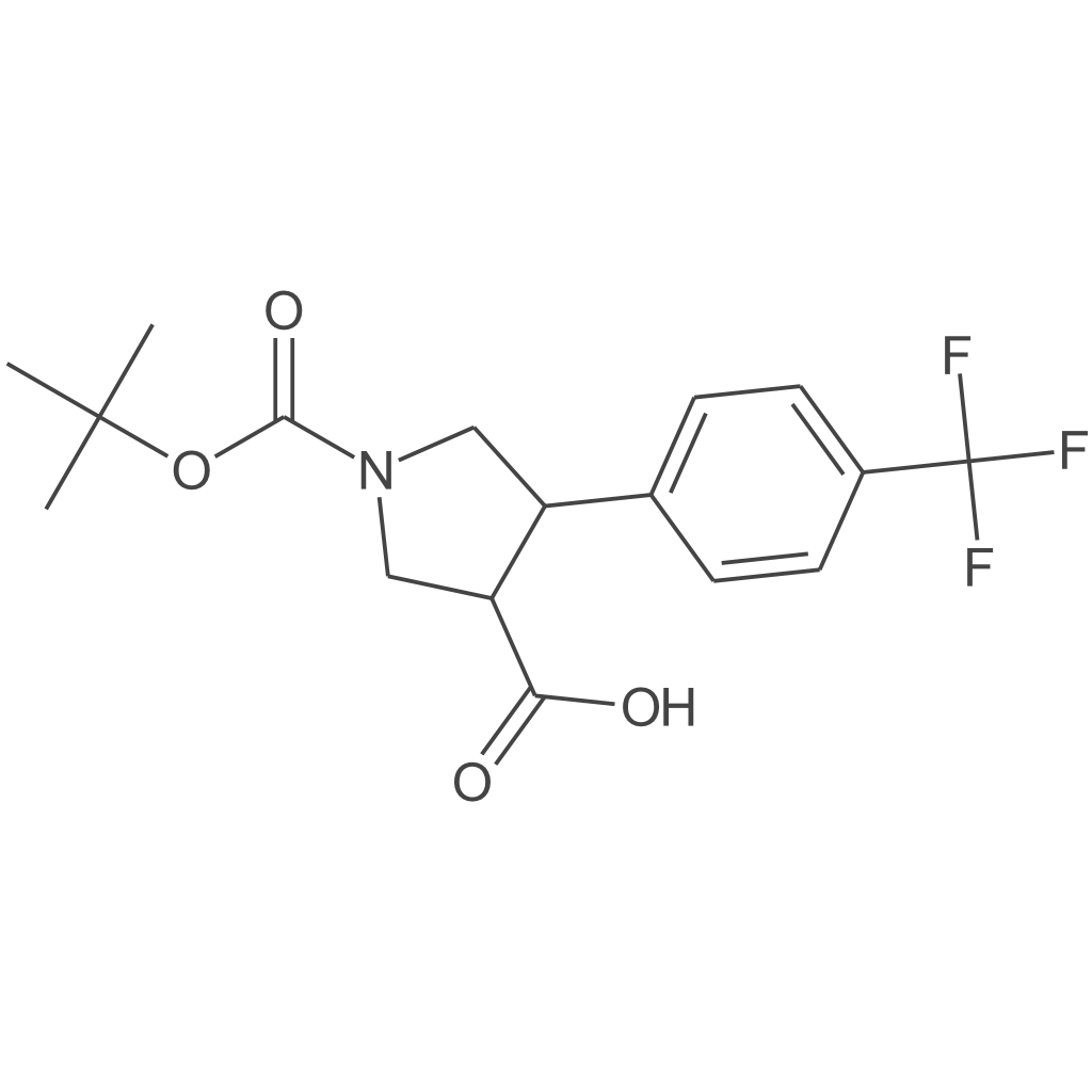 反式-1-Boc-4-(4-三氟甲基苯基)-吡咯烷-3-羧酸