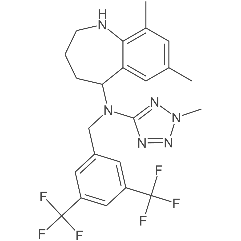 N-(3,5-二(三氟甲基)苄基)-7,9-二甲基-N-(2-甲基-2H-四唑-5-基)-2,3,4,5-四氢-1H-苯并[b]氮杂-5-胺