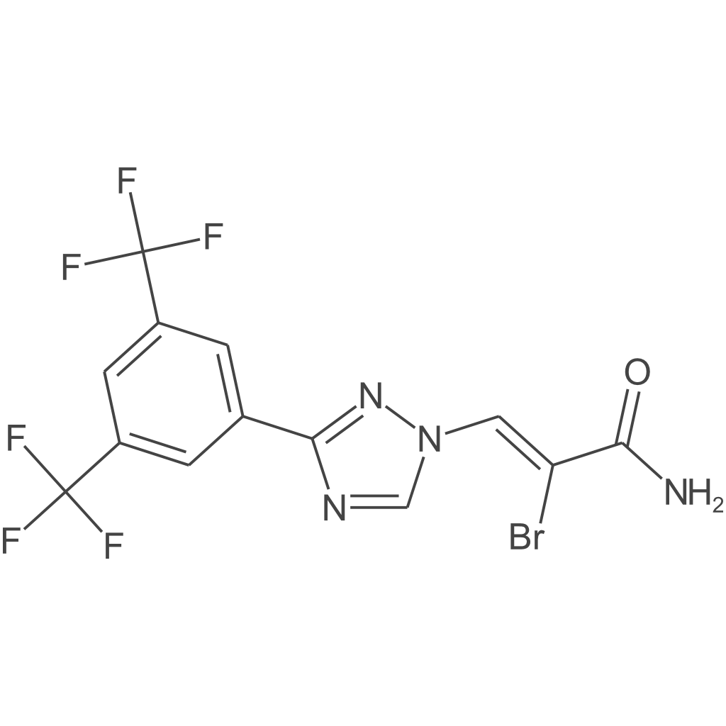 (E)-3-(3-(3,5-双(三氟甲基)苯基)-1H-1,2,4-三唑-1-基)-2-溴代丙烯