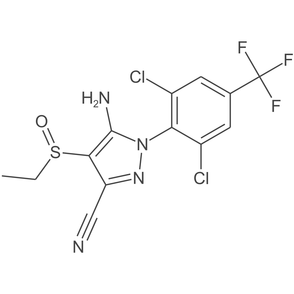 5-氨基-1-(2,6-二氯-4-(三氟甲基)苯基)-4-(乙基亚磺酰基)-1H-吡唑-3-腈