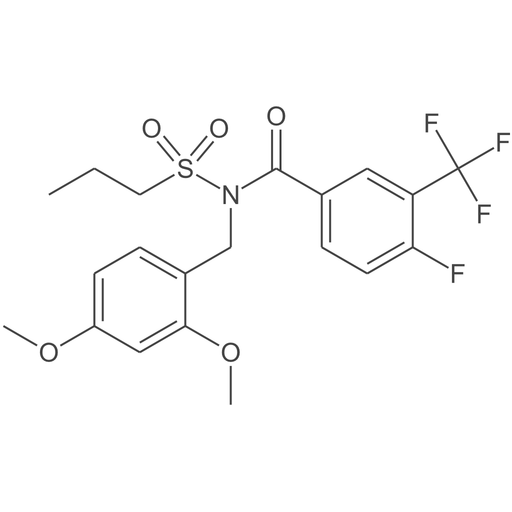 N-(2,4-二甲氧基苄基)-4-氟-N-(丙基磺酰基)-3-(三氟甲基)苯甲酰胺