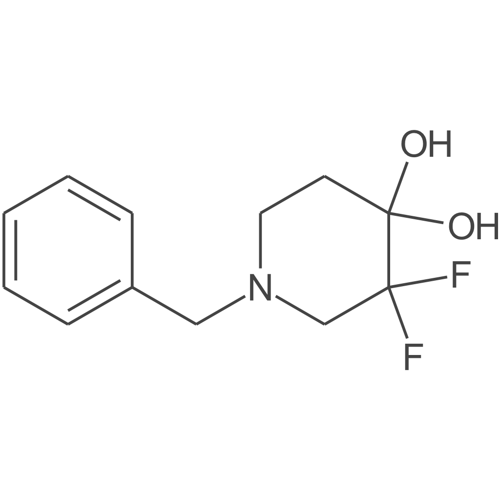 1-苄基-3,3-二氟-4,4-二羟基哌啶