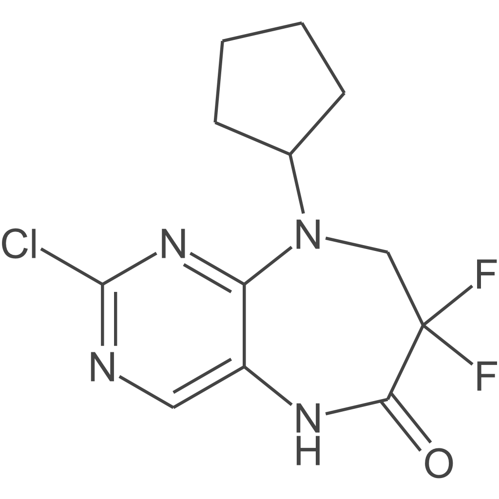 2-氯-9-环戊基-7,7-二氟-8,9-二氢-5H-嘧啶并[4,5-b][1,4]二氮杂卓-6(7H)-酮
