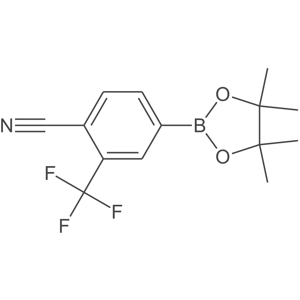 4-(4,4,5,5- 四甲基-1,3,2- 二氧硼烷-2-基)-2-(三氟甲基)苄腈