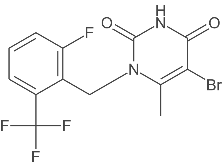 5-溴-1-{[2-氟-6-(三氟甲基)苯基]甲基}-6-甲基-1,2,3,4-四氢嘧啶-2,4-二酮