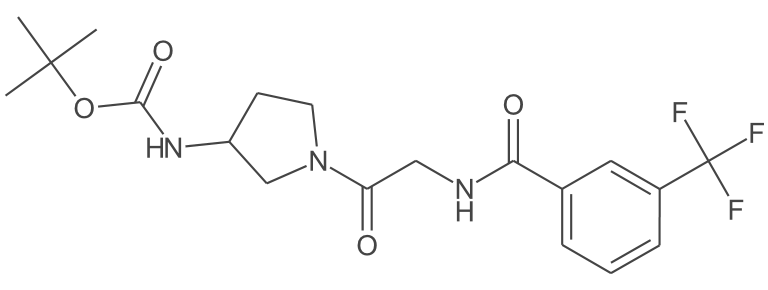 [(3S)-1-[[[[3-(三氟甲基)苯甲酰基]氨基]乙酰基]-3-吡咯烷基]-氨基甲酸，1,1-二甲基乙酯