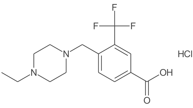 4-((4-乙基哌嗪-1-基)甲基)-3-(三氟甲基)苯甲酸盐酸盐