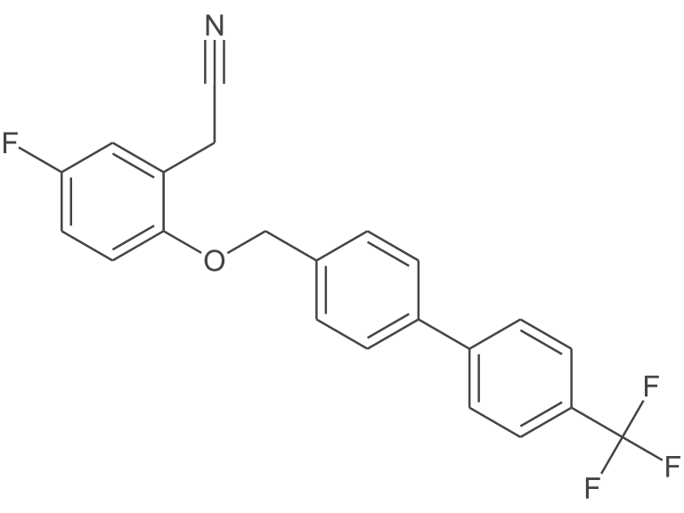 2-(5-氟-2-((4'-(三氟甲基)-[1,1'-联苯]-4-基)甲氧基)苯基)乙腈