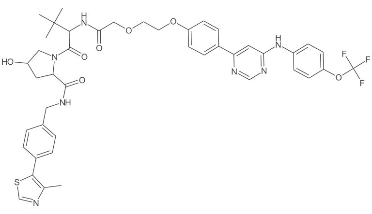 (2S,4R)-1-((S)-3,3-二甲基-2-(2-(2-(4-(6-((4-(三氟甲氧基)苯基)氨基)嘧啶-4-基)苯氧基)乙氧基)乙酰氨基)丁酰基)-4-羟基-N-(4-(4-甲基噻唑-5-基)苄基)吡咯烷-2-甲酰胺