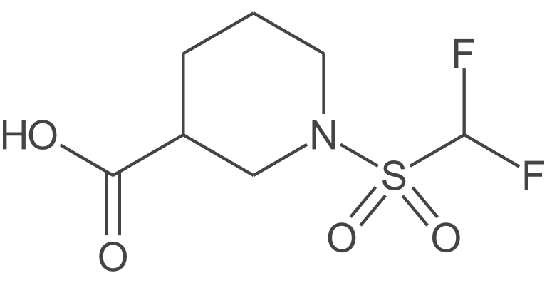 1-二氟甲磺酰基哌啶-3-羧酸