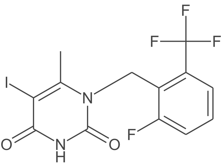 1-[2-氟-6-(三氟甲基)苄基]-5-碘-6-甲基嘧啶-2,4(1H,3H)-二酮