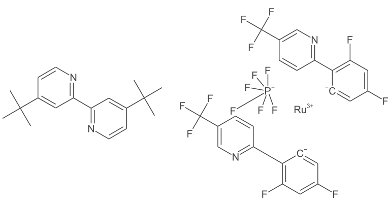二[2-(2,4-二氟苯基)-5-三氟甲基吡啶][2-2'-联吡啶]铱二(六氟磷酸)盐