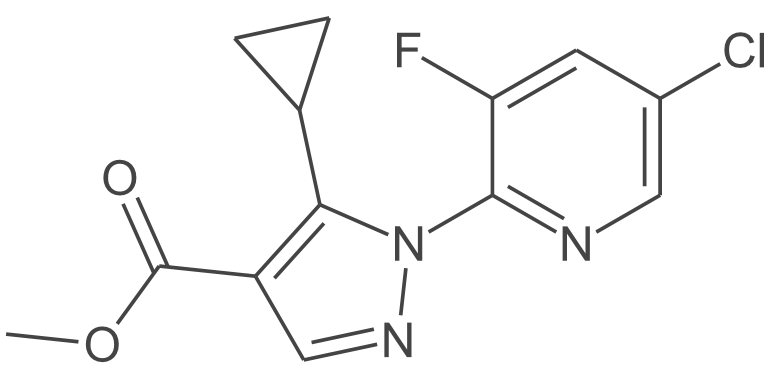 1-(5-氯-3-氟吡啶-2-基)-5-环丙基吡唑-4-羧酸甲酯