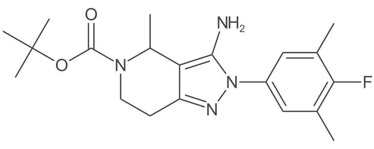叔丁基(S)-3-氨基-2-(4-氟-3,5-二甲基苯基)-4-甲基-2,4,6,7-四氢-5H-吡唑并[4,3-c]吡啶-5-羧酸酯