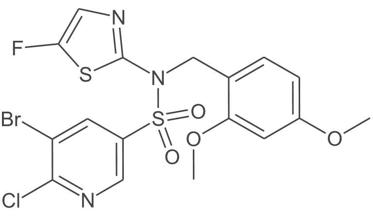 5-溴-6-氯-N-（2,4-二甲氧基苄基）-N-（5-氟噻唑-2-基）吡啶-3-磺酰胺