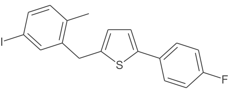 2-(4-氟苯基)-5-[(5-碘-2-甲基苯基)甲基]噻吩