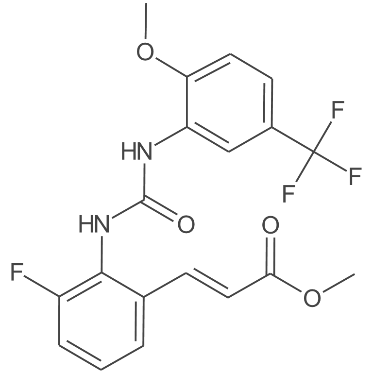 (E)3-(3-氟-2-(3-(2-甲氧基-5-(三氟甲基)苯基)脲基)苯基)丙烯酸甲酯