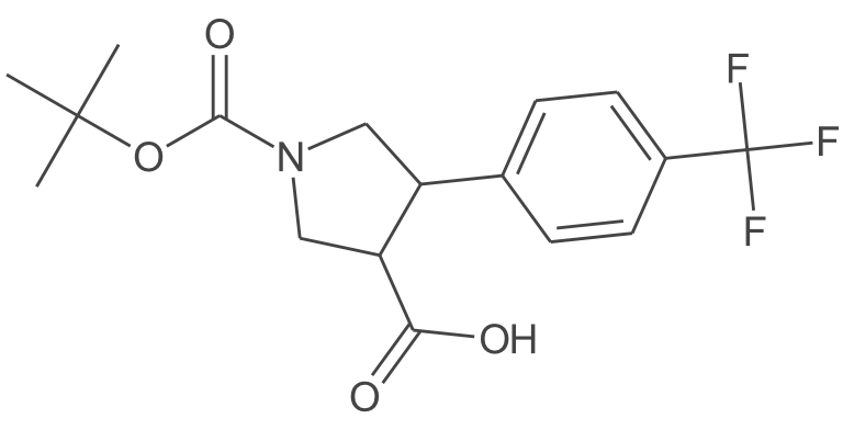 反式-1-Boc-4-(4-三氟甲基苯基)-吡咯烷-3-羧酸