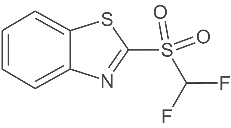 (2)-(二氟甲基)磺酰苯并噻唑(d)