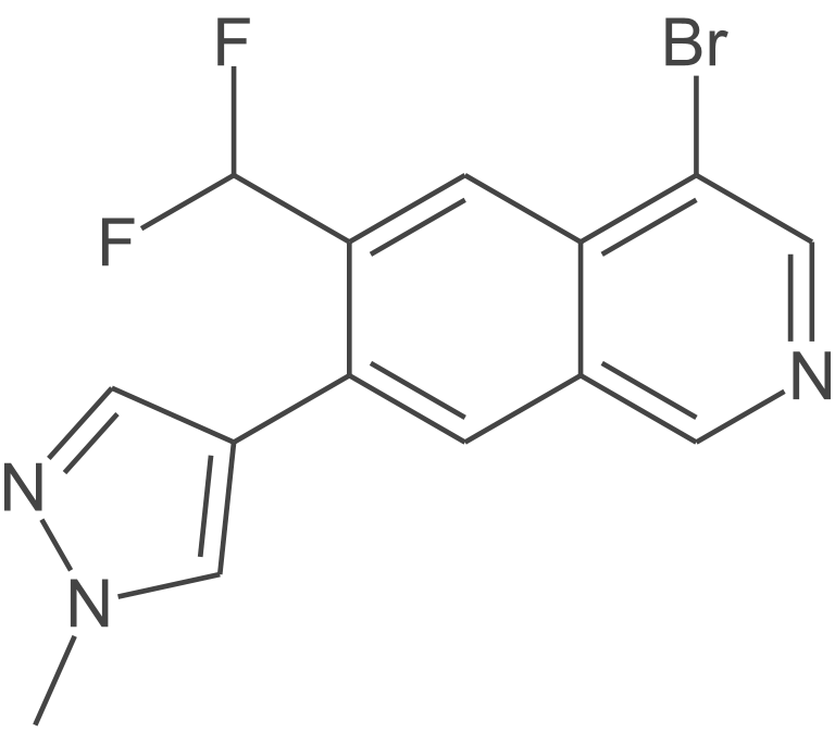 4-溴-6-(二氟甲基)-7-(1-甲基-1H-吡唑-4-基)异喹啉
