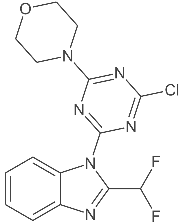 4-(4-氯-6-(2-(二氟甲基)-1H-苯并[d]咪唑-1-基)-1,3,5-三嗪-2-基)吗啉