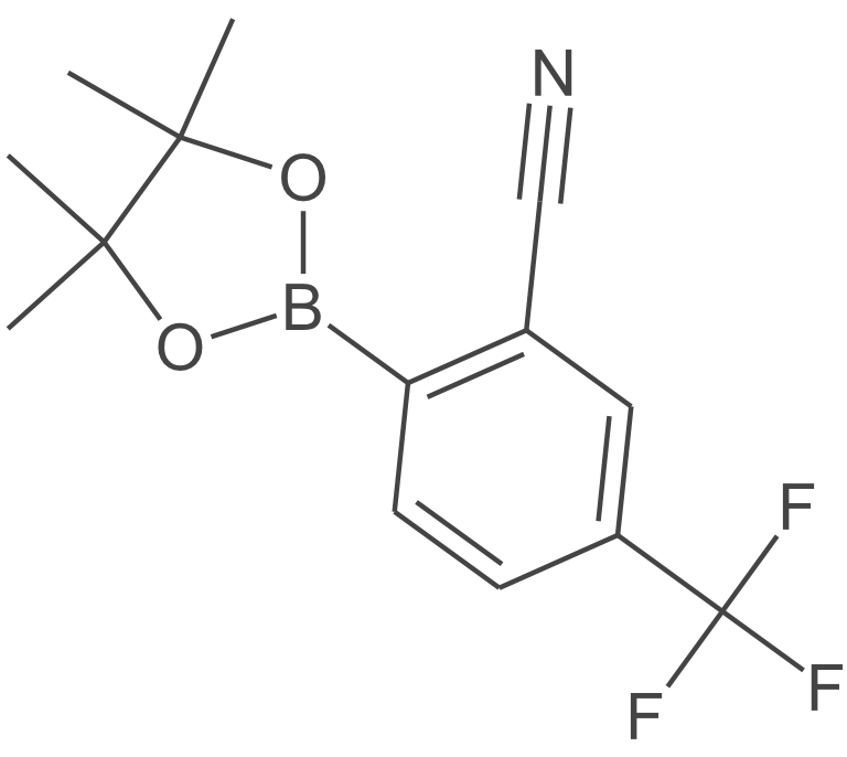 2-(4,4,5,5-四甲基-1,3,2-二氧杂硼杂环戊烷-2-基)-5-(三氟甲基)苯甲腈