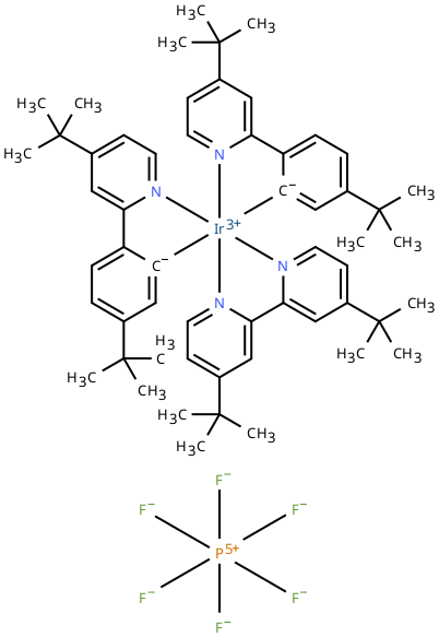 二[2-(3-叔丁基苯基)-4-叔丁基吡啶][2,2'-联(4-叔丁基吡啶)]合铱(III)六氟磷酸盐