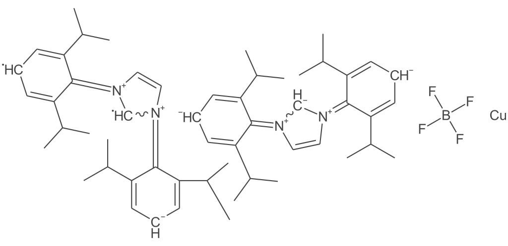 双(1,3-双(2,6-二异丙基苯基)咪唑-2-亚基)铜(I)四氟硼酸盐
