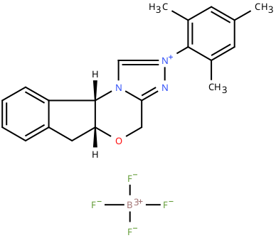 (5aR,10bS)-2-均三甲基苯-5a,10b二氢-4H,6H-茚并[2,1-b][1,2,4]三唑并[4,3-d][1,4]噁嗪2-鎓四氟硼酸盐