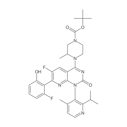 (3S)-叔丁基4-(6-氟-7-(2-氟-6-羟基苯基)-1-(2-异丙基-4-甲基吡啶-3-基)-2-氧代-1,2-二氢吡啶[2,3-d]嘧啶-4-基)-3-甲基哌嗪-1-羧酸盐