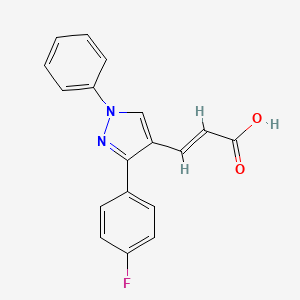 3-(3-(4-氟苯基)-1-苯基-1H-吡唑-4-基)丙烯酸