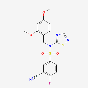 3-氰基-N-(2,4-二甲氧基苄基)-4-氟-N-(1,2,4-噻二唑-5-基)苯磺酰胺