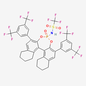 N-[(11bR)-2,6-双[3,5-二(三氟甲基)苯基]-8,9,10,11,12,13,14,15-八氢-4-氧-联萘并[2,1-d:1',2'-f][1,3,2]二氧杂膦-4-基]-1,1,1-三氟甲磺酰胺