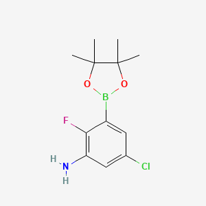 5-氯-2-氟-3-(4,4,5,5-四甲基-1,3,2-二氧硼杂环戊烷-2-基)苯胺