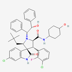 (2'R,3S,4'S,5'R)-6-氯-4 '-(3-氯-2-氟苯基)-1'-((1R,2S)-2-羟基-1,2-二苯基乙基)-N-((1R,4R)-4-羟基环己基)-2'-新戊基-2-氧代螺[二氢吲哚-3,3'-吡咯烷] -5'-甲酰胺