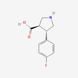 rel-4-(4-氟苯基)吡咯烷-3-羧酸
