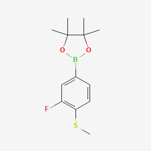 2-(3-氟-4-(甲硫基)苯基)-4,4,5,5-四甲基-1,3,2-二氧杂硼环戊烷